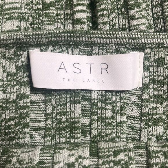 ASTR The Label Vania Mini Dress Olive Green Melange Halter Tie Neck Bodycon Sz 6 - Picture 6 of 9